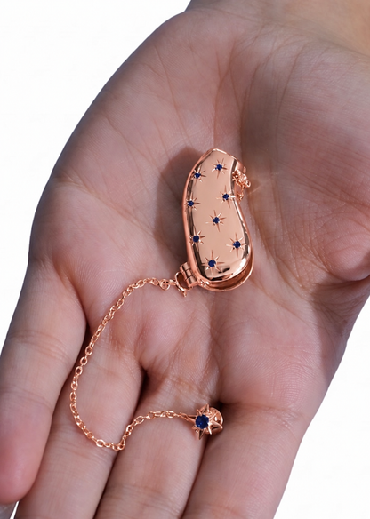 A star is Born — Left / Blue / Rose gold vermeil, digitally recoloured product preview