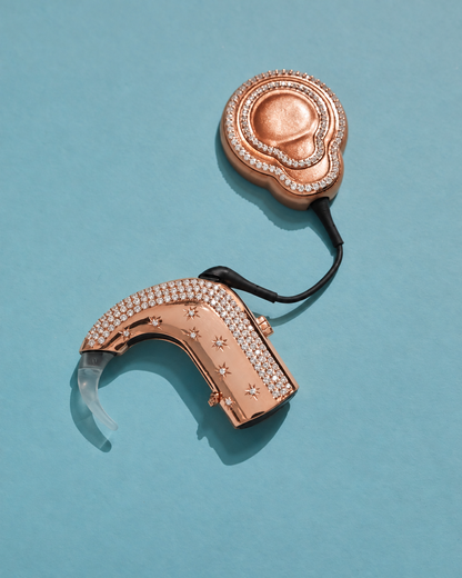 Cochlear Signature — Left / Rose gold vermeil / White, digitally recoloured product preview