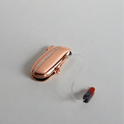 Birthstone Aura (natural gems) — Left / Rose gold vermeil / Apr (Diamond), digitally recoloured product preview