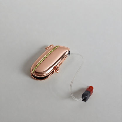 Birthstone Aura (natural gems) — Left / Rose gold vermeil / Aug (Peridot), digitally recoloured product preview