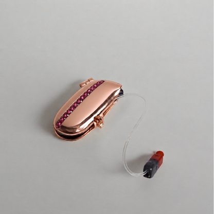 Birthstone Aura (natural gems) — Left / Rose gold vermeil / Oct (Tourmaline), digitally recoloured product preview
