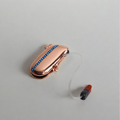 Birthstone Aura (natural gems) — Left / Rose gold vermeil / Nov (Topaz), digitally recoloured product preview