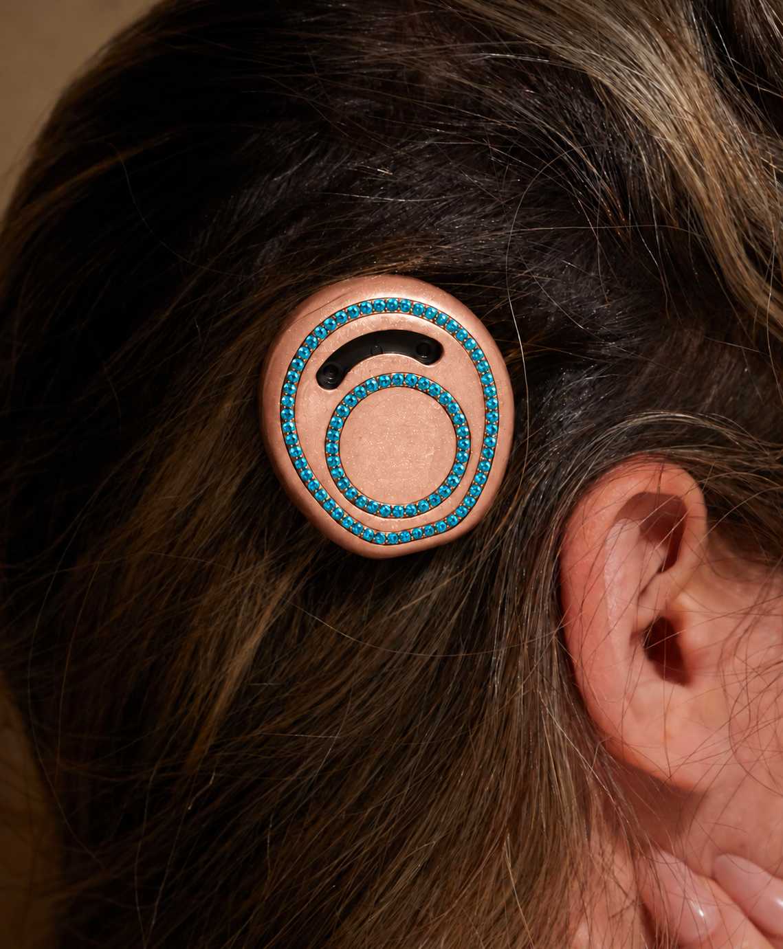 Enchanted Kanso 2/3 — One / Rose gold vermeil / Turquoise, digitally recoloured product preview