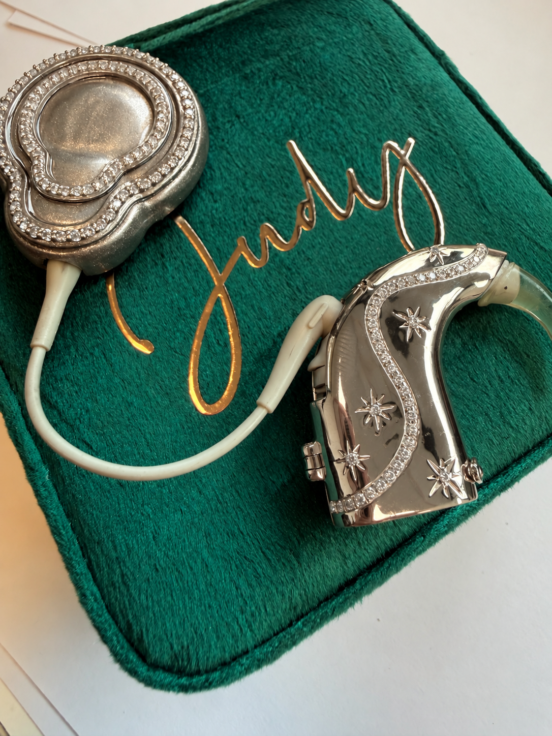 Afterglow cochlear implant jewellery — Silver