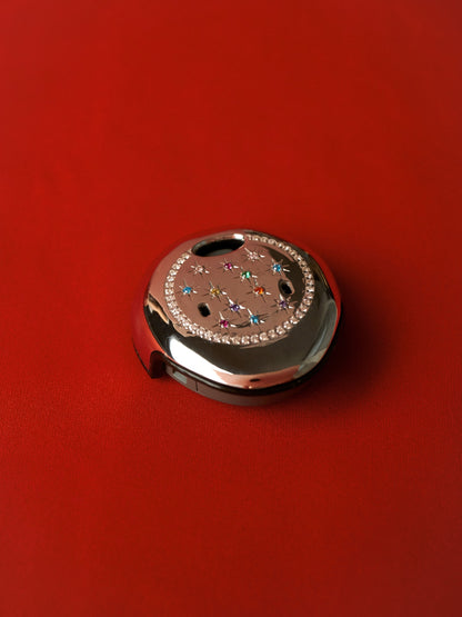 Osia Celeste silver cover angled close-up